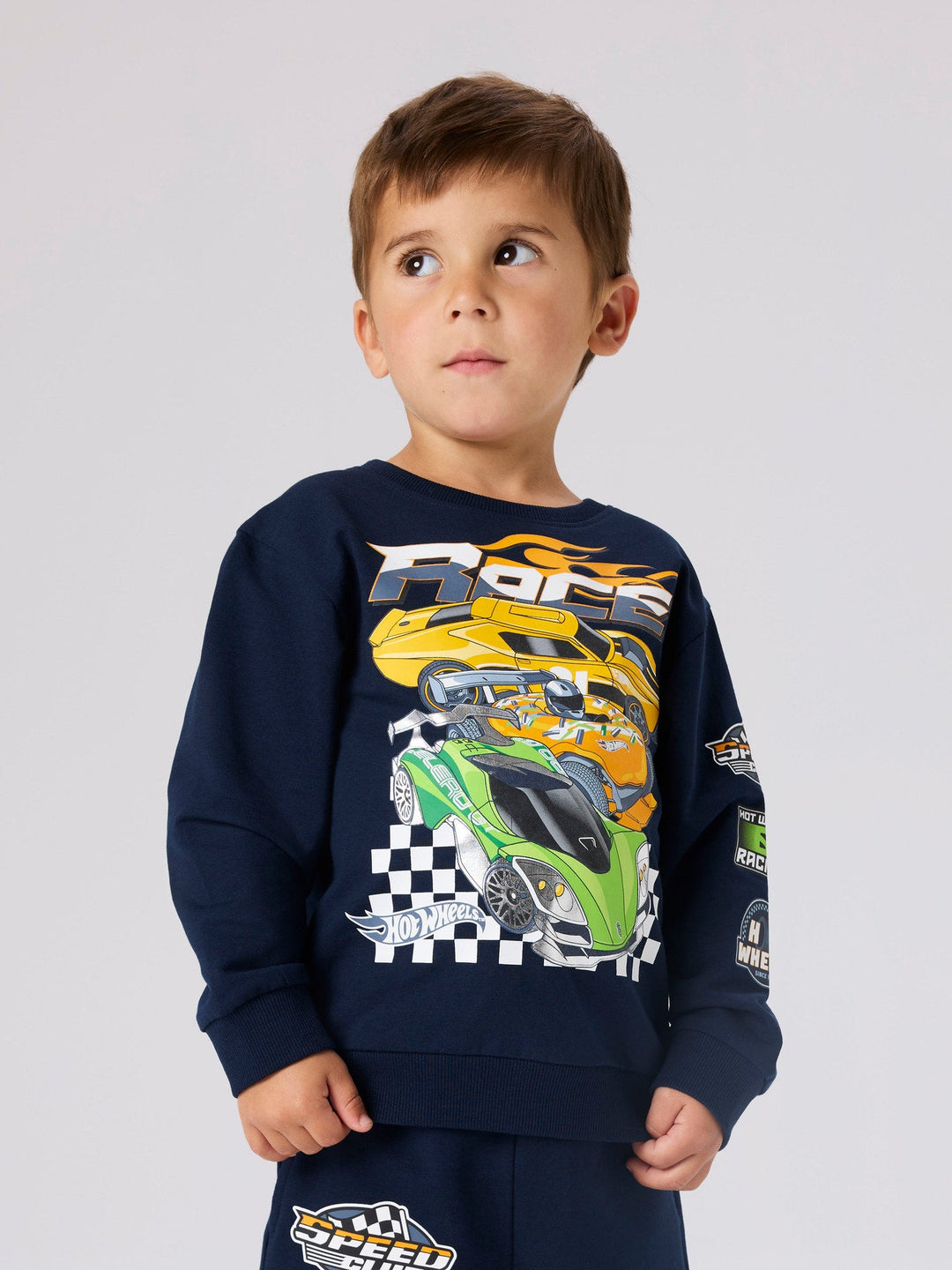 Name It Jerry Hot Wheels Genser - Navy Blazer for barn - Brobrobrille