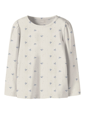 Name It Kathlen Langermet T - skjorte - Antique White for barn - Brobrobrille