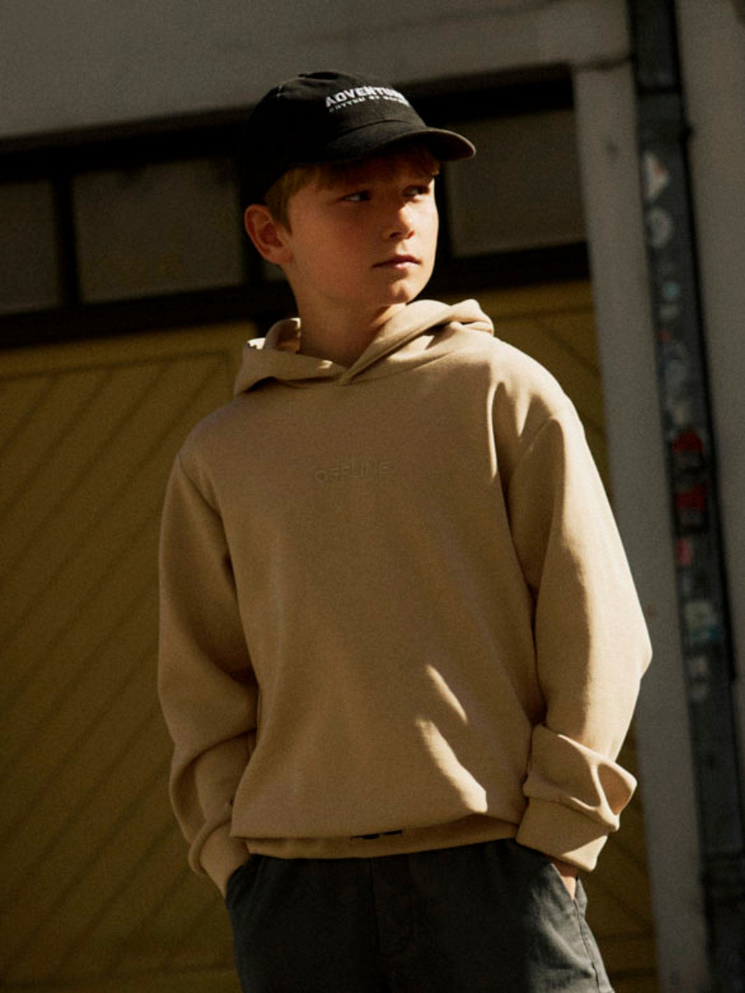Name It Kino Scuba Hoodie - Sesame for barn - Brobrobrille