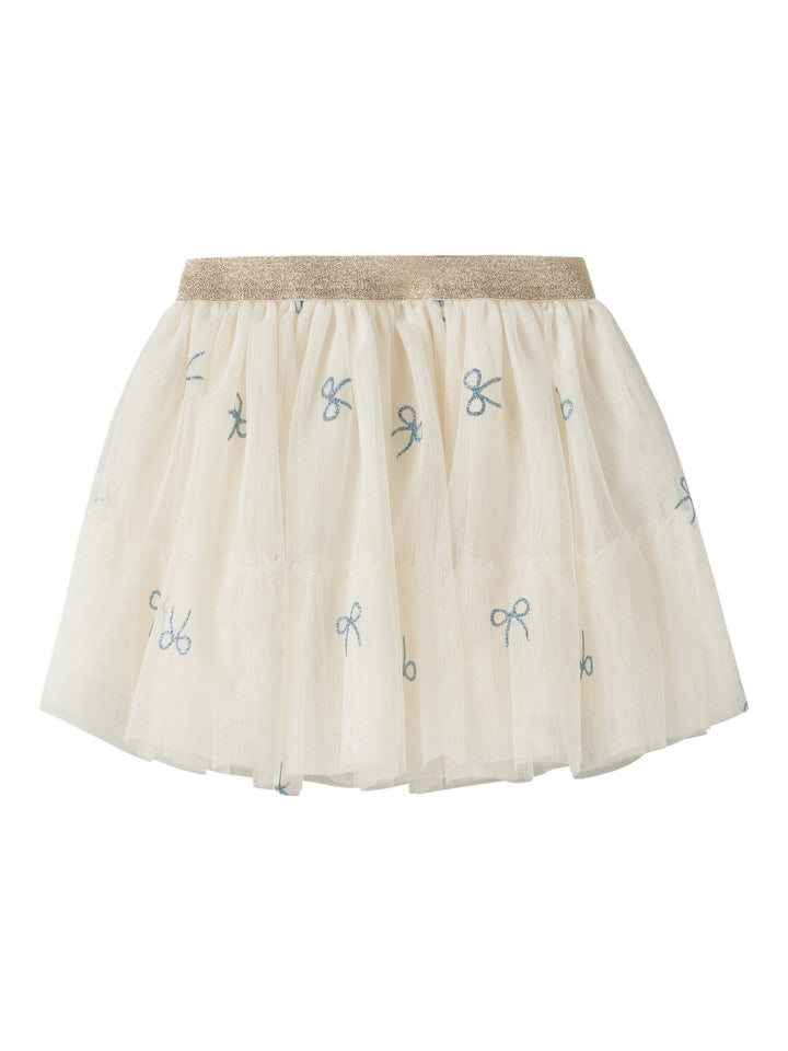Name It Kira Tyllskjørt - Antique White Vintage Indigo for barn - Brobrobrille