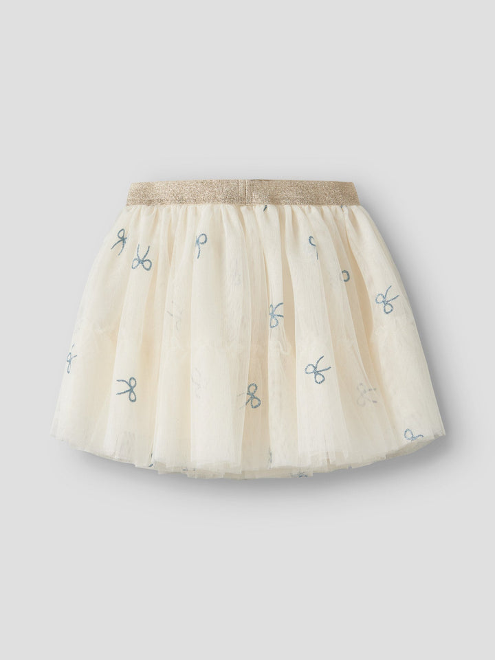 Name It Kira Tyllskjørt - Antique White Vintage Indigo for barn - Brobrobrille