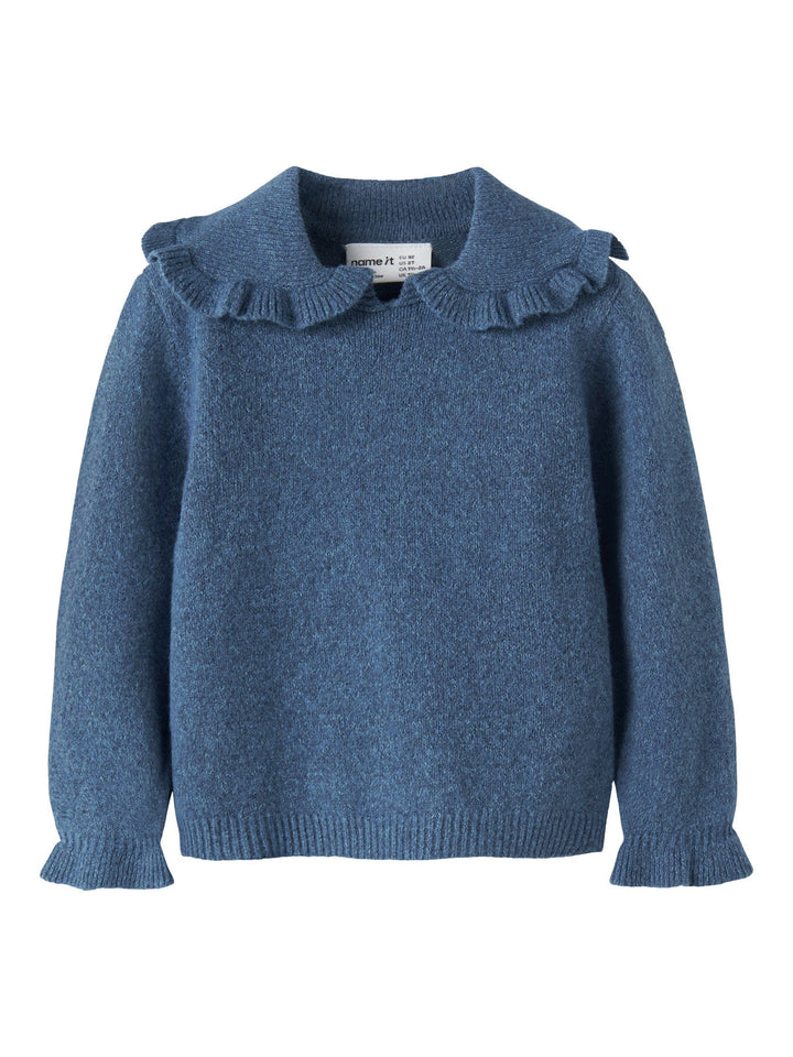 Name It Kirstena Strikkegenser - Vintage Indigo for barn - Brobrobrille