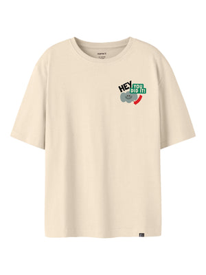 Name it Knaso T - skjorte - Antique White for barn - Brobrobrille