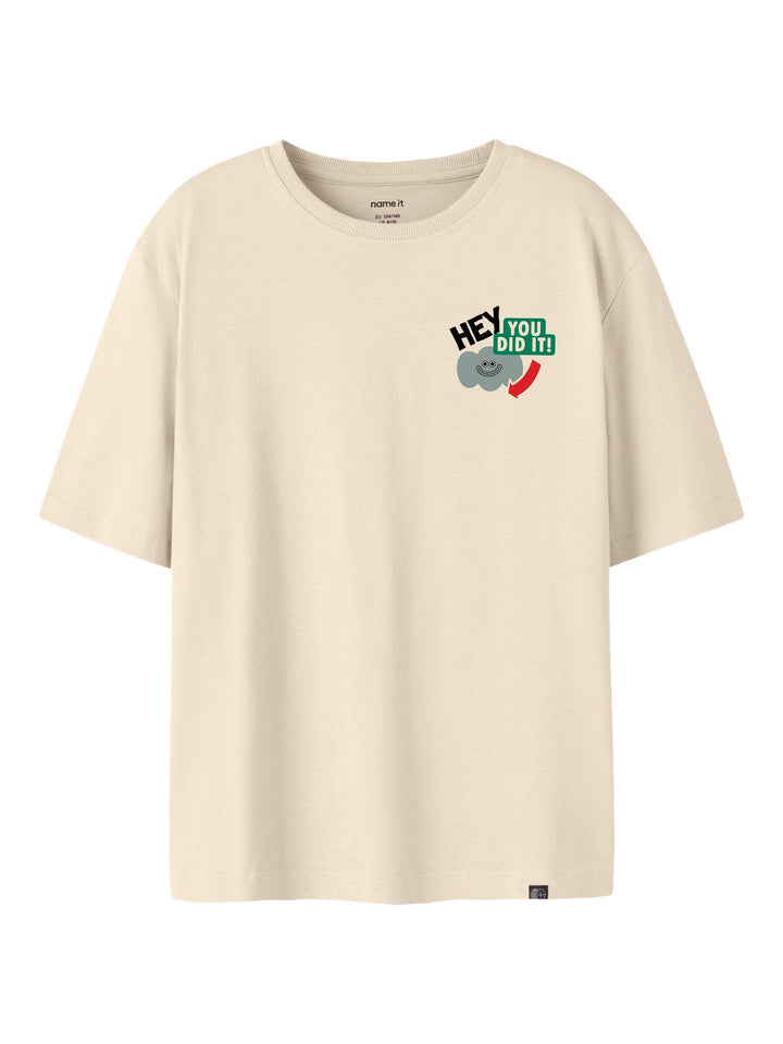 Name it Knaso T - skjorte - Antique White for barn - Brobrobrille