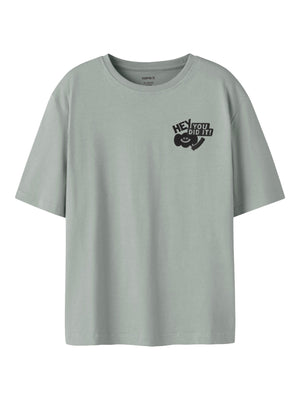 Name it Knaso T - skjorte - Green Milieu for barn - Brobrobrille