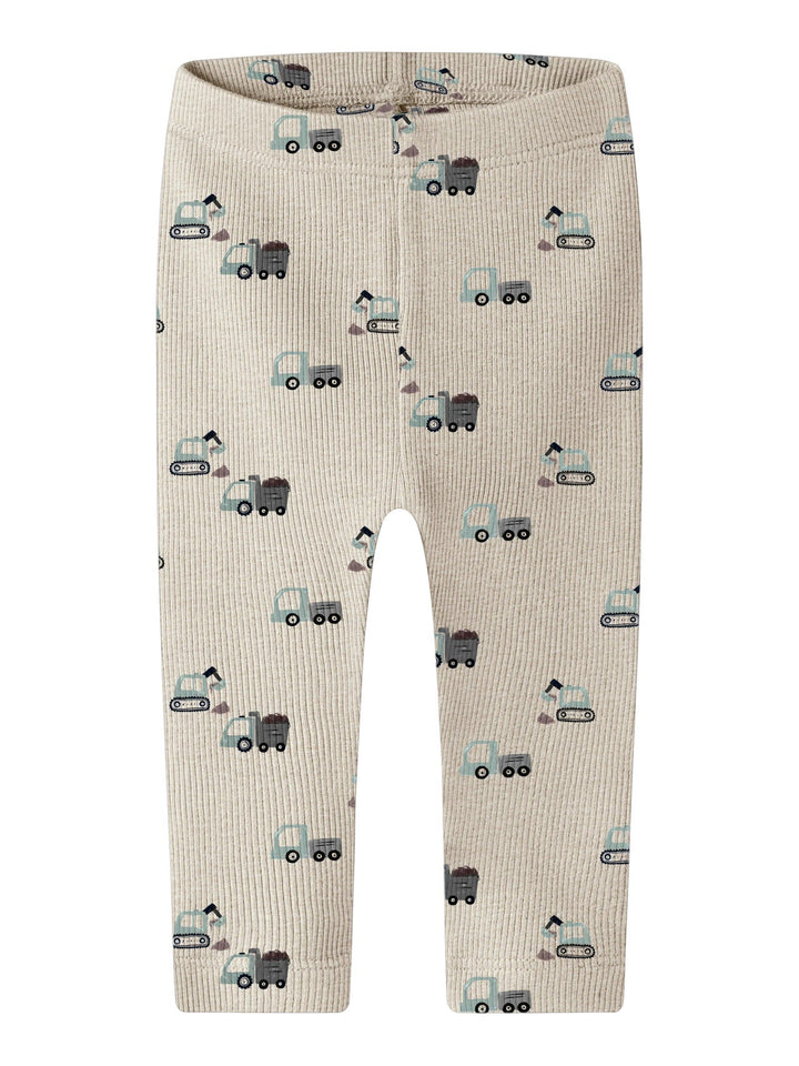 Name It Kontor Longs med Traktormønster - Peyote Melange for barn - Brobrobrille