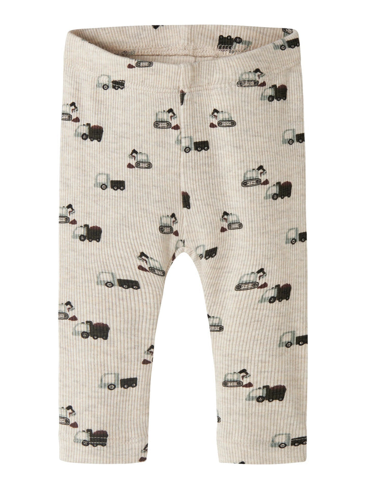 Name It Kontor Longs med Traktormønster - Peyote Melange for barn - Brobrobrille