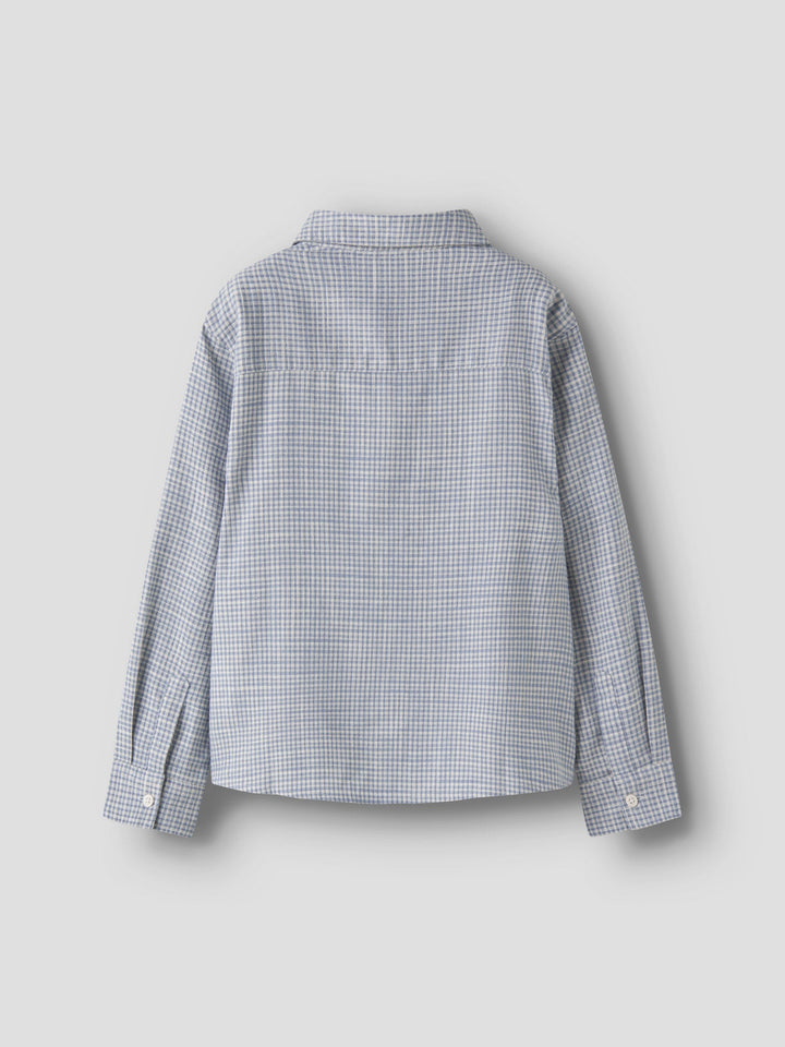 Name It Kristian Overskjorte - Ashley Blue Small Check for barn - Brobrobrille