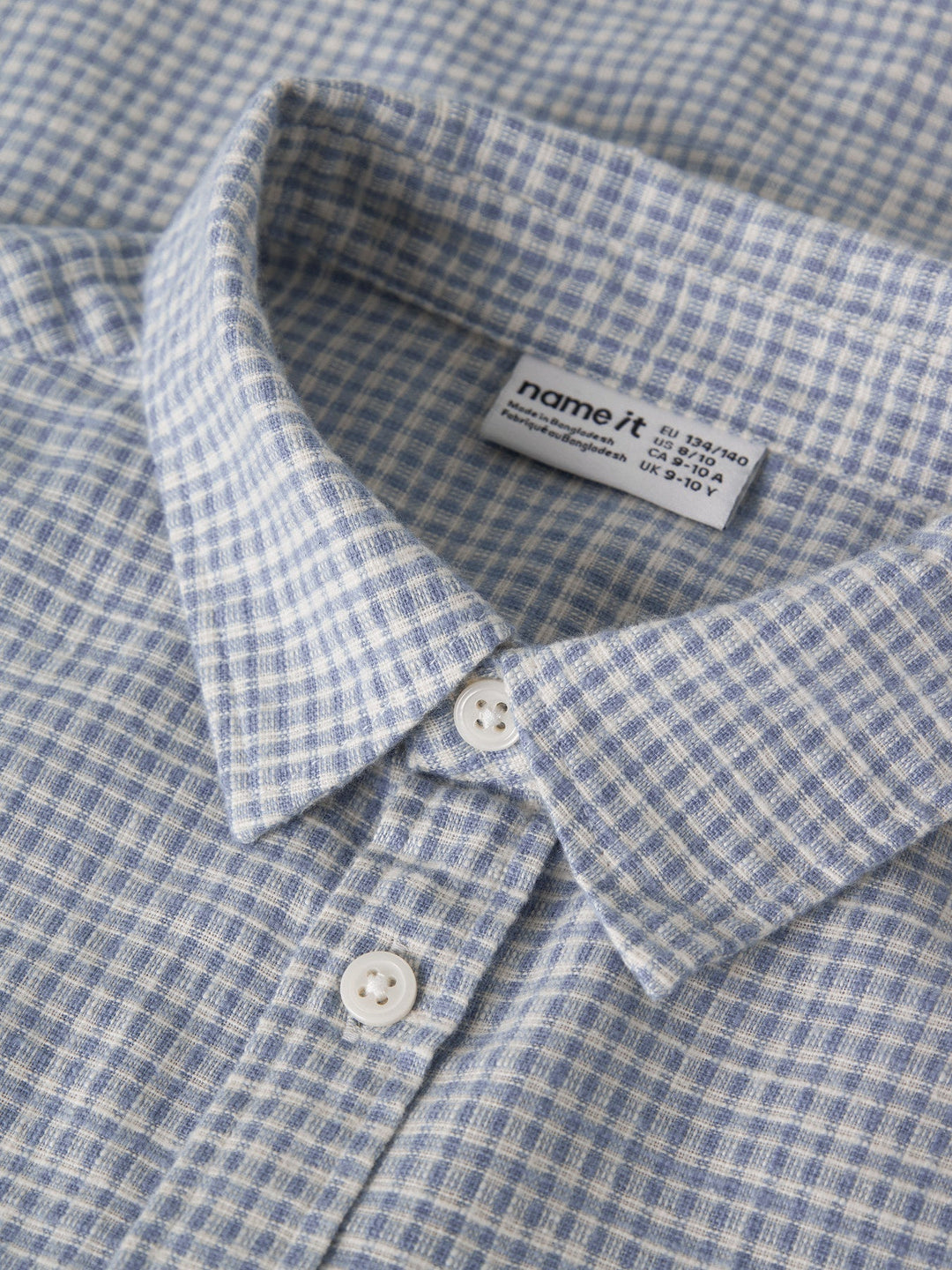 Name It Kristian Overskjorte - Ashley Blue Small Check for barn - Brobrobrille