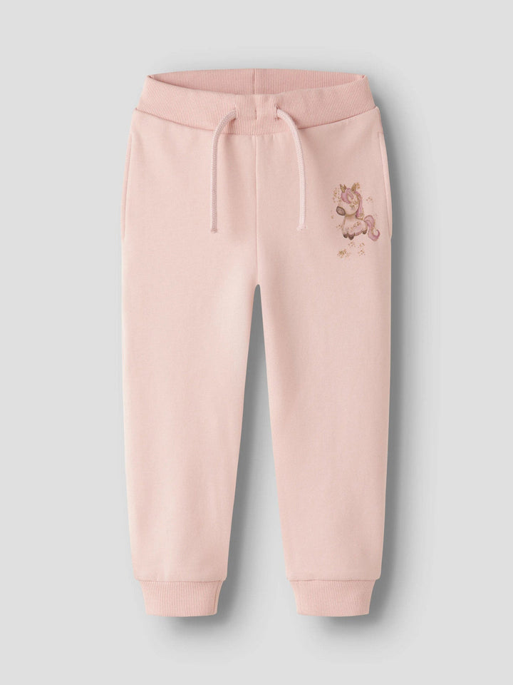 Name It Laurie Joggebukse med Glitterprint - Lotus for barn - Brobrobrille