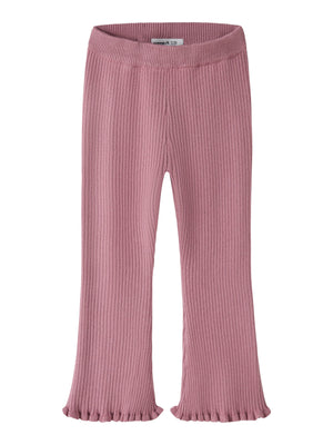 Name It Leanna Strikkebukse med Sleng - Lilas for barn - Brobrobrille