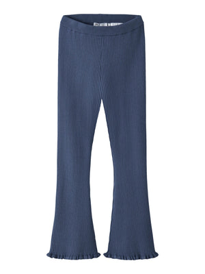 Name It Leanna Strikkebukse med Sleng - Vintage Indigo for barn - Brobrobrille