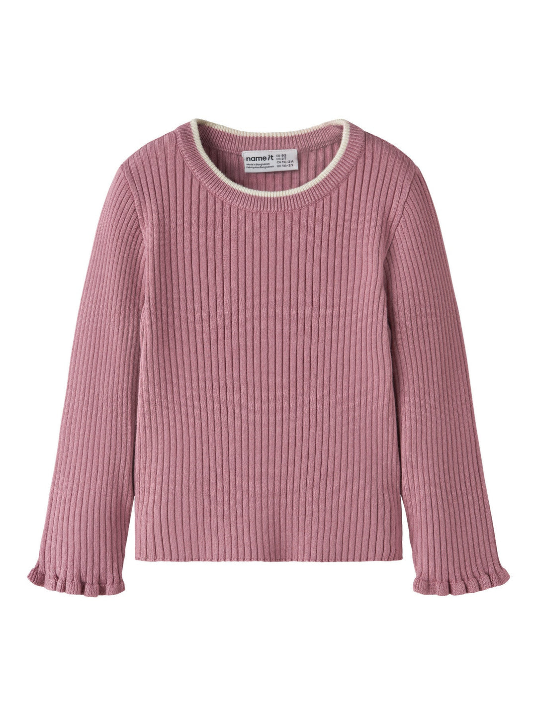 Name It Leanna Strikkegenser - Lilas for barn - Brobrobrille