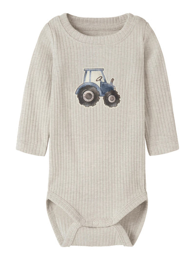 Name It Lias Ribbet Body med Traktor - Peyote Melange for barn - Brobrobrille