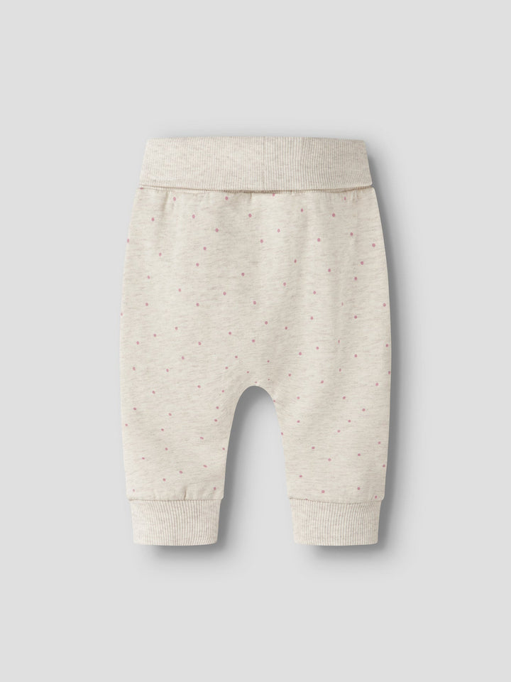 Name It Luelle Sweatbukse med Broderte Blomster - Peyote Melange for barn - Brobrobrille