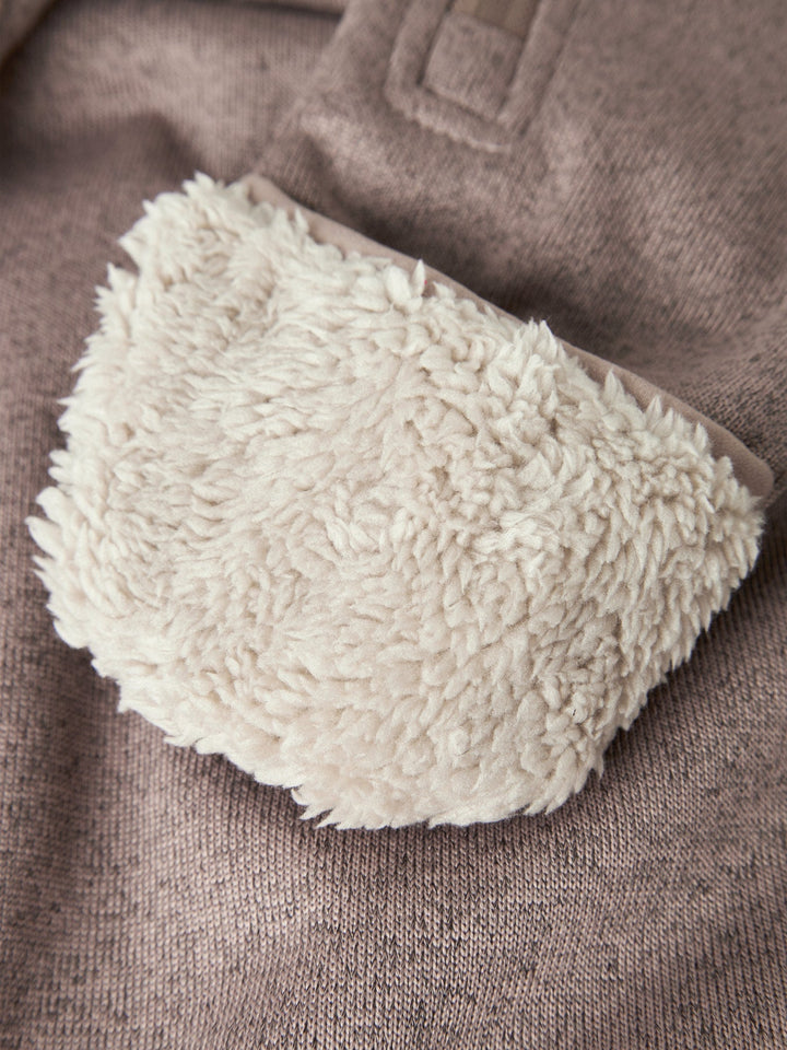 Name It Mada08 Softshelldress med Teddyfôr - Silver Mink for barn - Brobrobrille