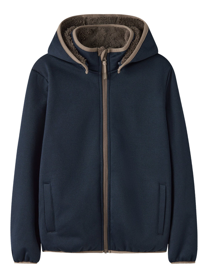 Name It Mada08 Softshelljakke med Teddyfôr - Navy Blazer for barn - Brobrobrille