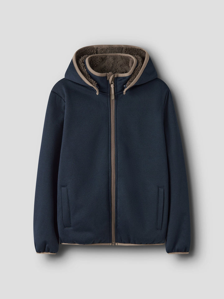 Name It Mada08 Softshelljakke med Teddyfôr - Navy Blazer for barn - Brobrobrille