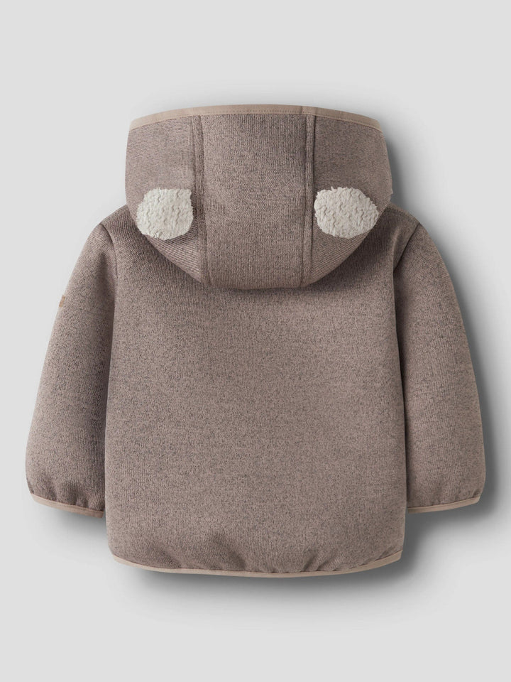 Name It Mada08 Softshelljakke med Teddyfôr - Silver Mink for barn - Brobrobrille