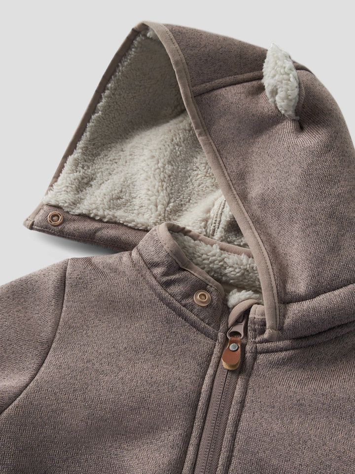 Name It Mada08 Softshelljakke med Teddyfôr - Silver Mink for barn - Brobrobrille