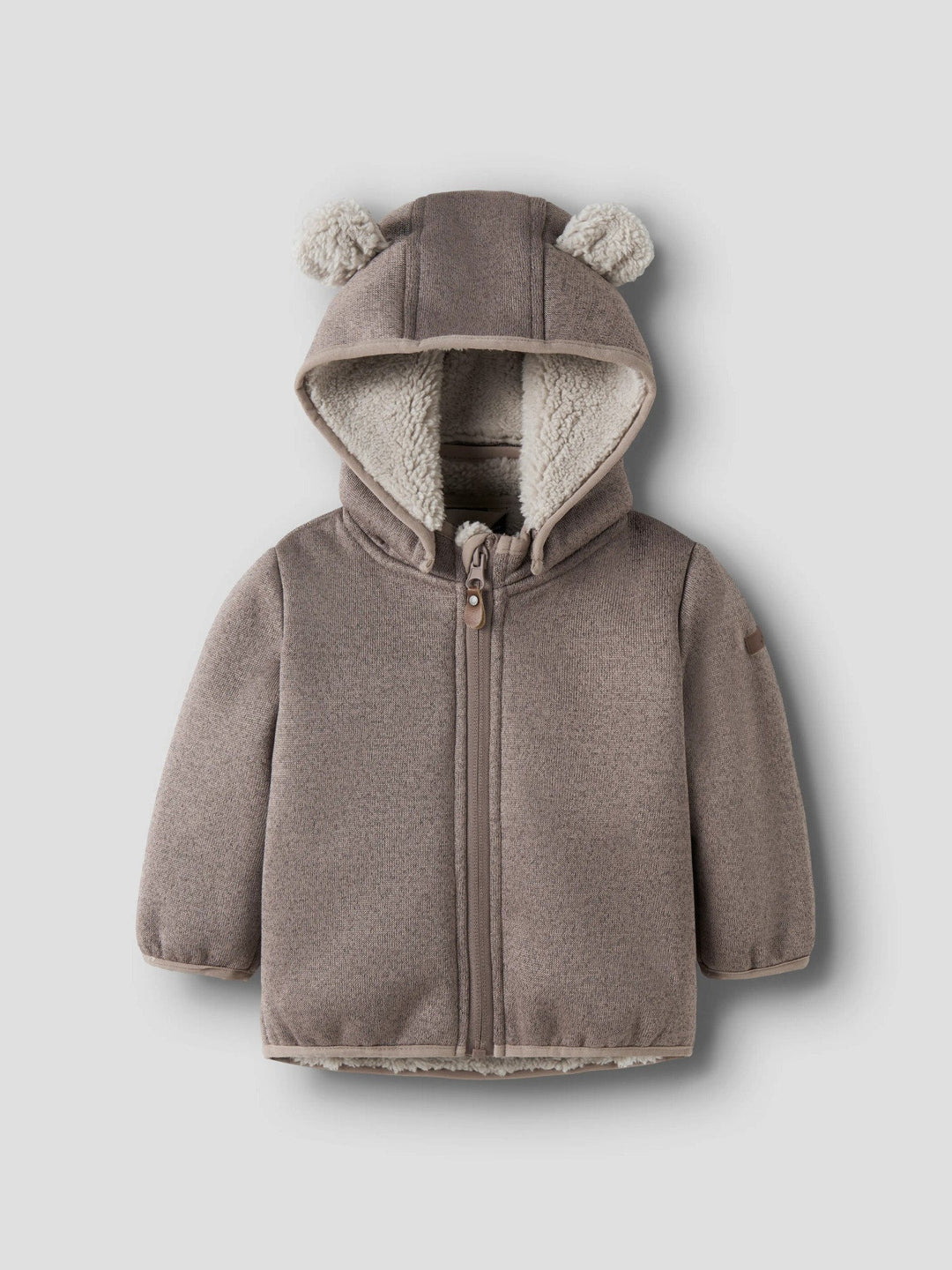 Name It Mada08 Softshelljakke med Teddyfôr - Silver Mink for barn - Brobrobrille