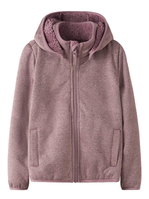 Name It Mada08 Softshelljakke med Teddyfôr - Woodrose for barn - Brobrobrille