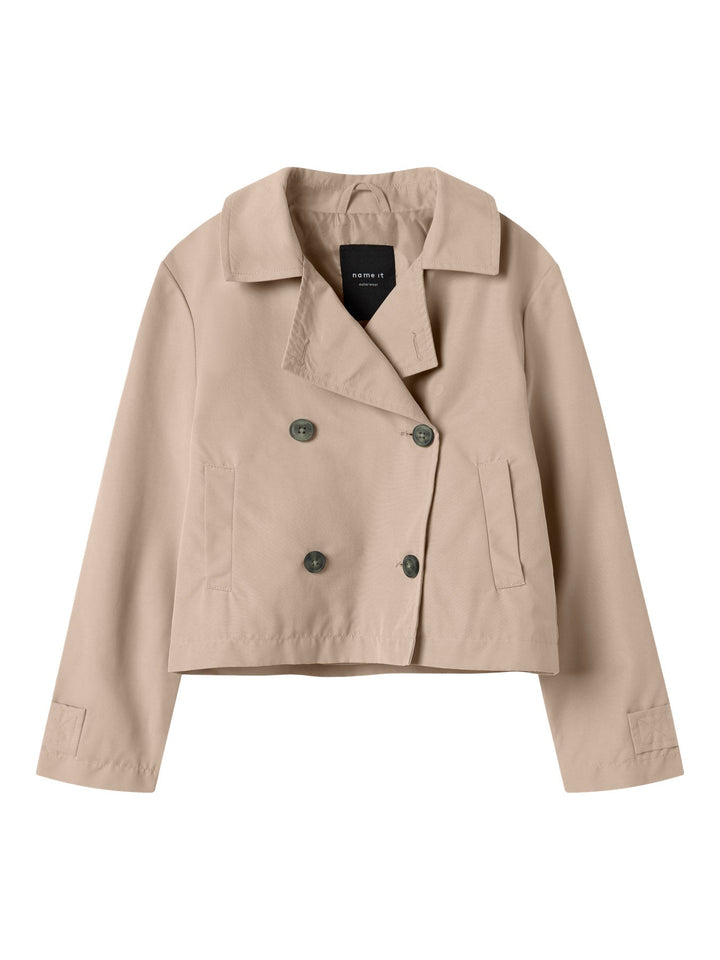 Name It Madelin Kort Trenchcoat - Savannah Tan for barn - Brobrobrille