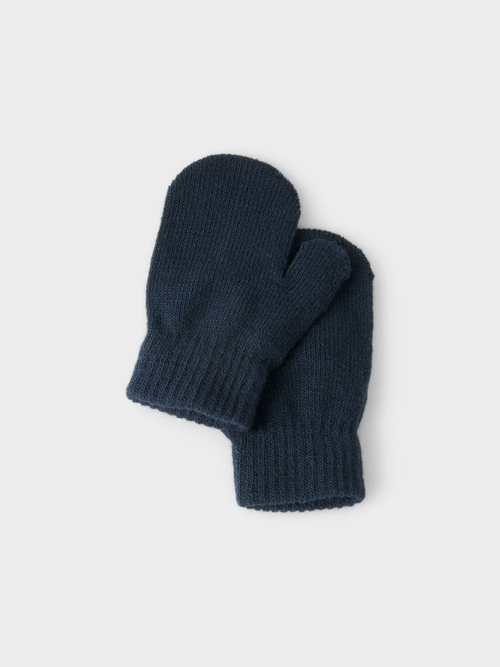 Name It Magic Strikkede Votter Barn - Dark Sapphire for barn - Brobrobrille
