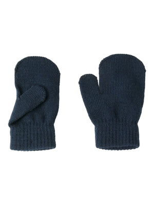 Name It Magic Strikkede Votter Barn - Dark Sapphire for barn - Brobrobrille