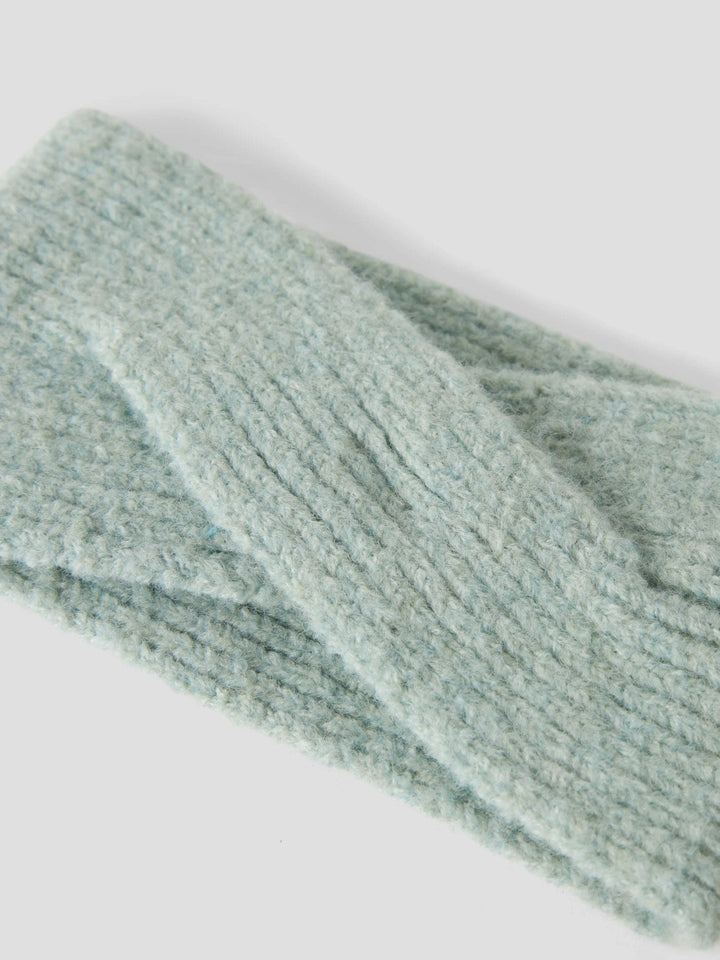 Name It Maj Strikket Pannebånd - Iceberg Green for barn - Brobrobrille