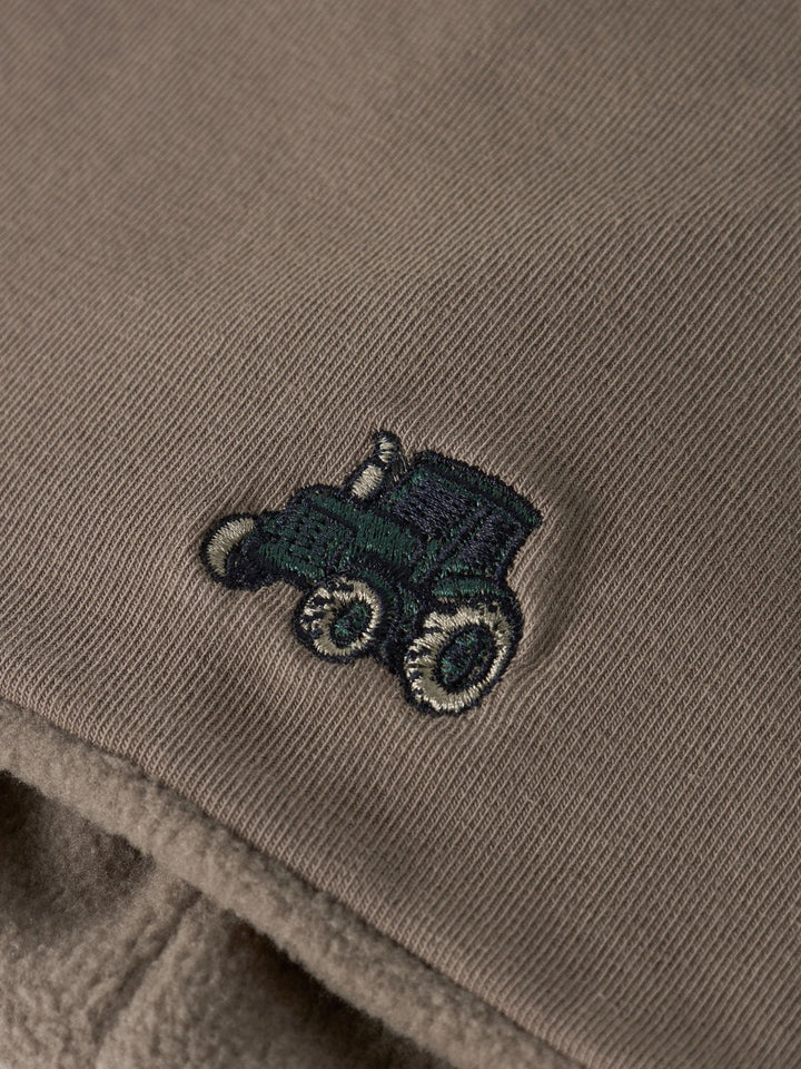Name It Mall Fleecefôret Lue med Traktor og Dusker - Walnut for barn - Brobrobrille