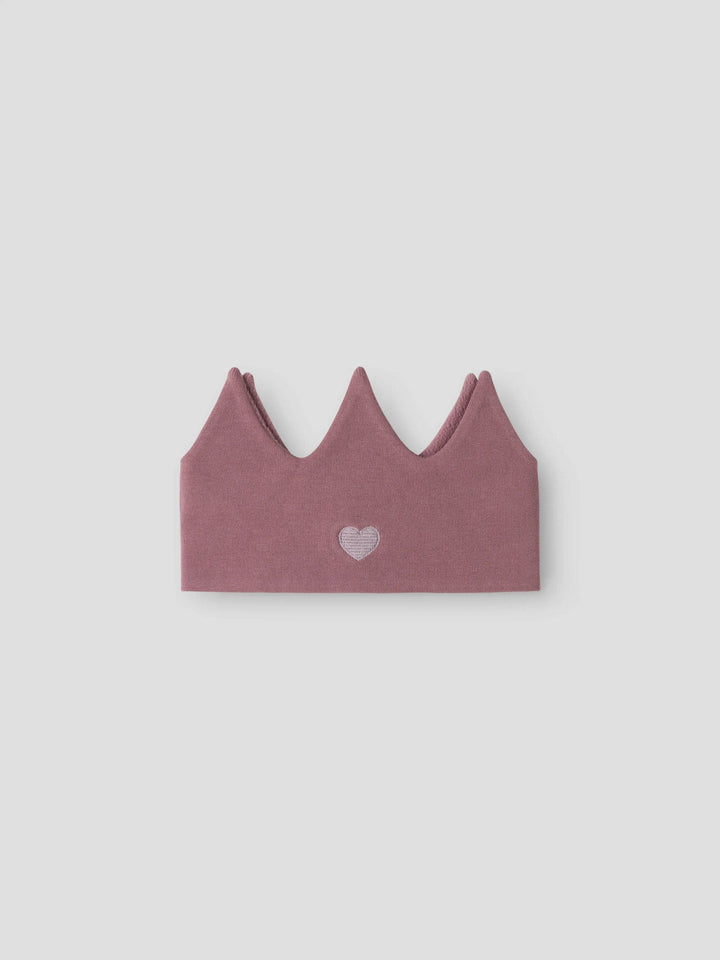 Name It Mall Fleecefôret Pannebånd med Hjerte - Wistful Mauve for barn - Brobrobrille