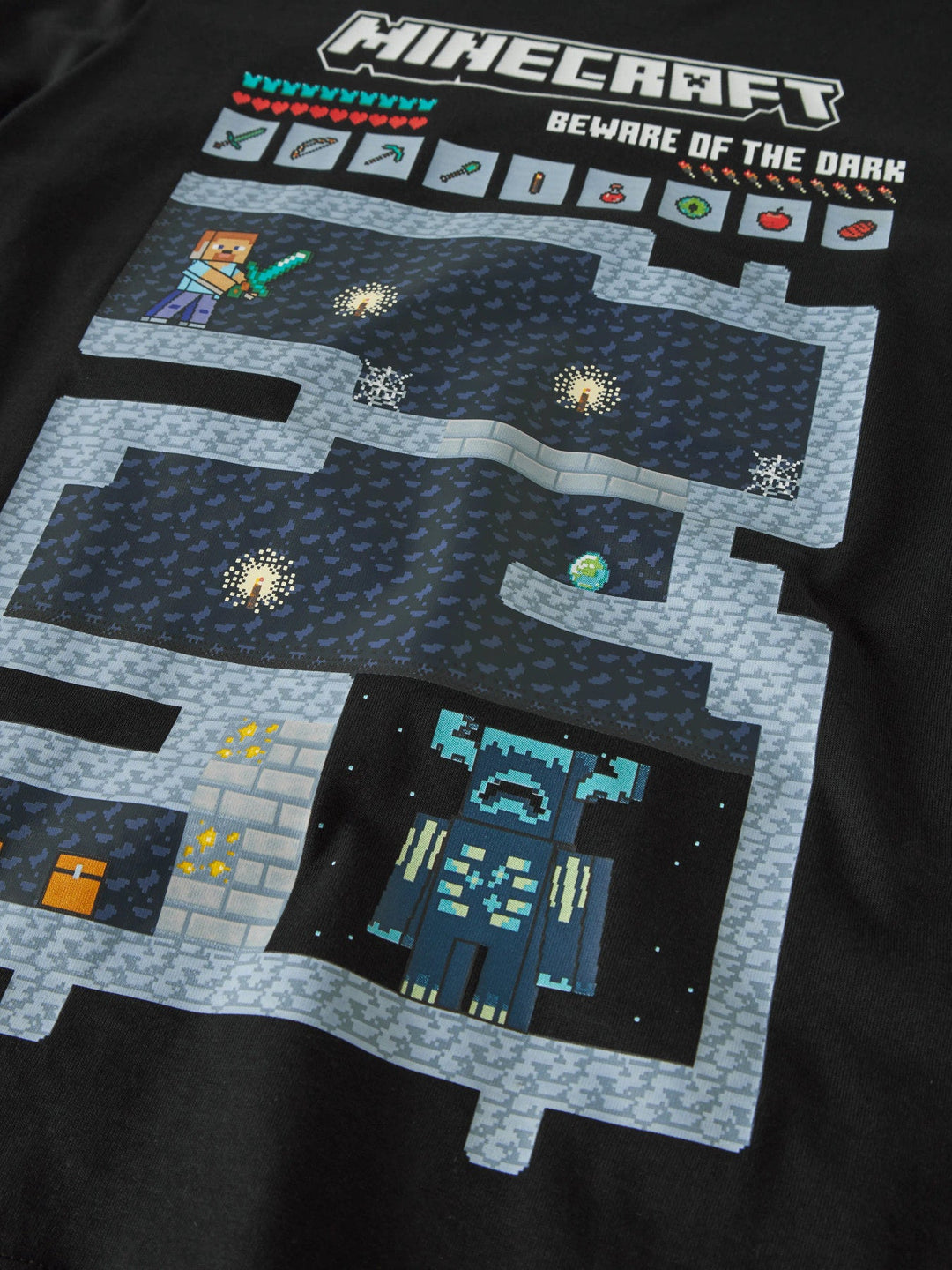 Name It Mar Minecraft Langermet T-skjorte - Black for barn - Brobrobrille