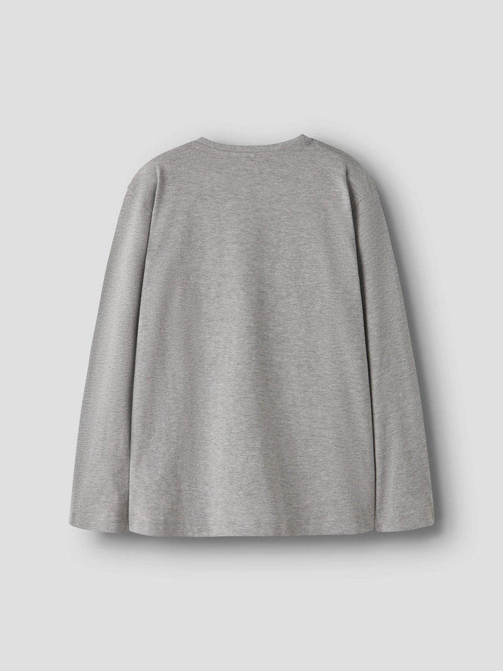 Name It Mar Minecraft Langermet T-skjorte - Grey Melange for barn - Brobrobrille
