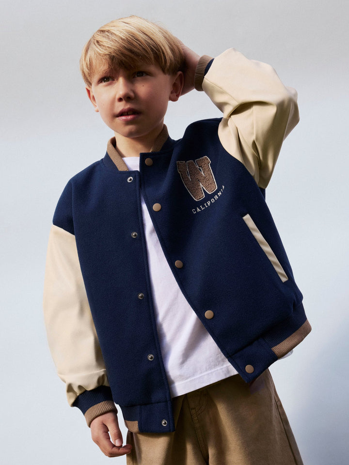 Name It Mikado Varsity Jakke Barn – Navy Blazer for barn - Brobrobrille
