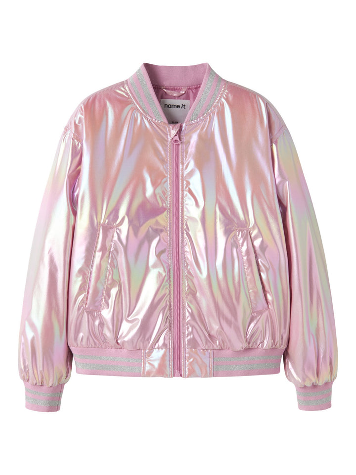 Name It Molina Shiny Bomberjakke Barn – Moonlite Mauve for barn - Brobrobrille