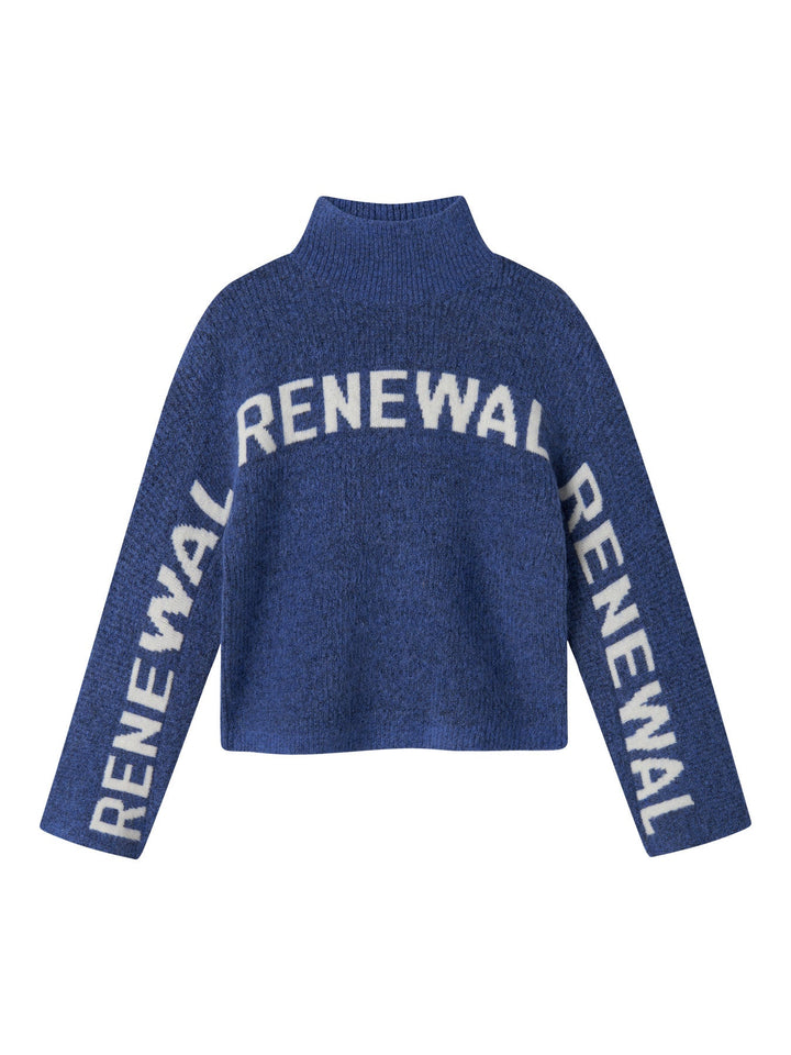 Name it Nuva Strikkegenser – Amparo Blue for barn - Brobrobrille