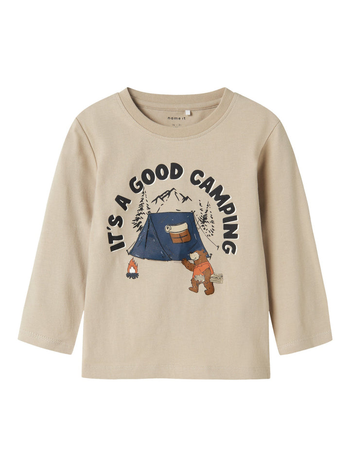 Name It Olen Langermet T - skjorte – Island Fossil for barn - Brobrobrille