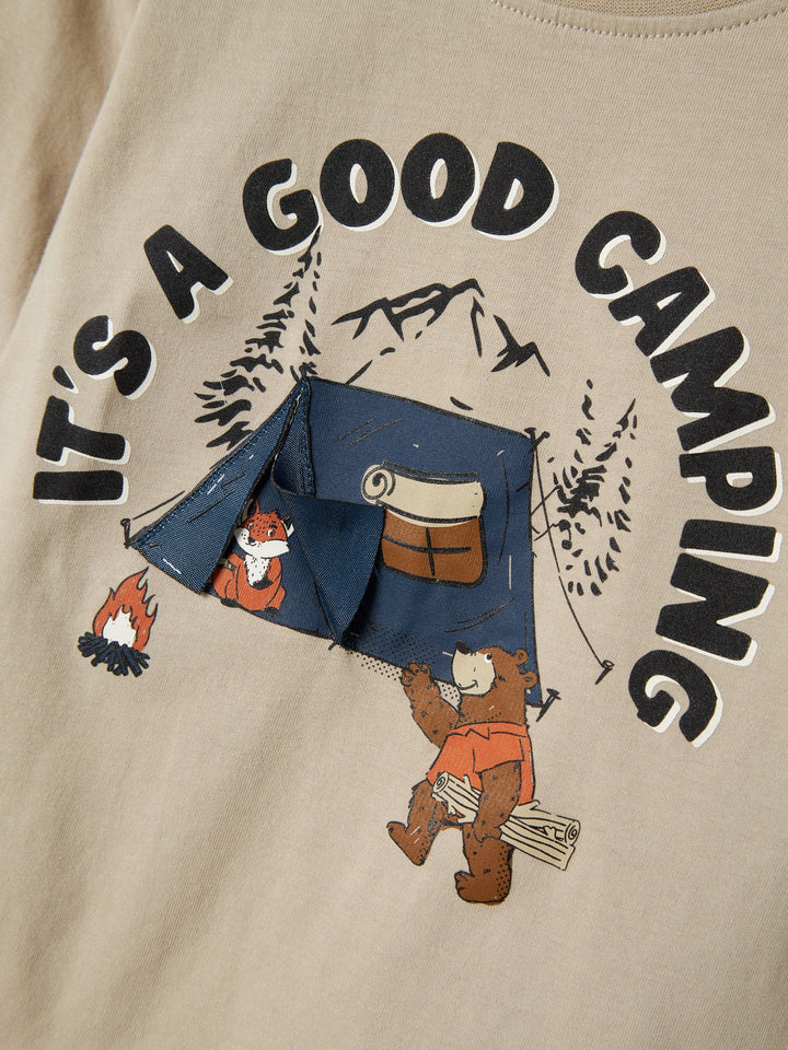 Name It Olen Langermet T - skjorte – Island Fossil for barn - Brobrobrille