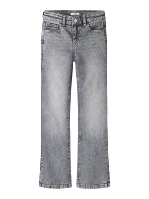 Name It Polly Skinny Bootcut Jeans - Medium Grey Denim for barn - Brobrobrille