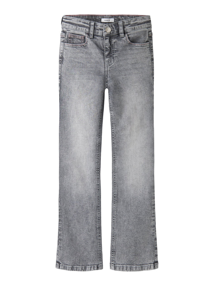 Name It Polly Skinny Bootcut Jeans - Medium Grey Denim for barn - Brobrobrille