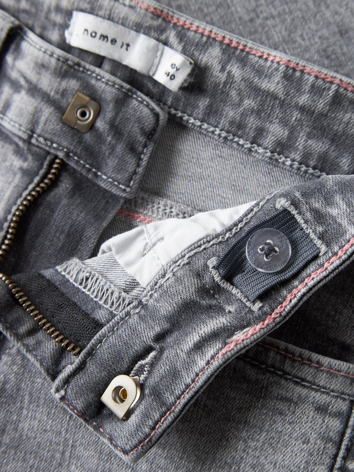 Name It Polly Skinny Bootcut Jeans - Medium Grey Denim for barn - Brobrobrille