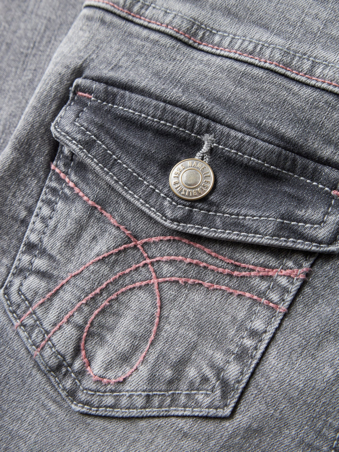 Name It Polly Skinny Bootcut Jeans - Medium Grey Denim for barn - Brobrobrille
