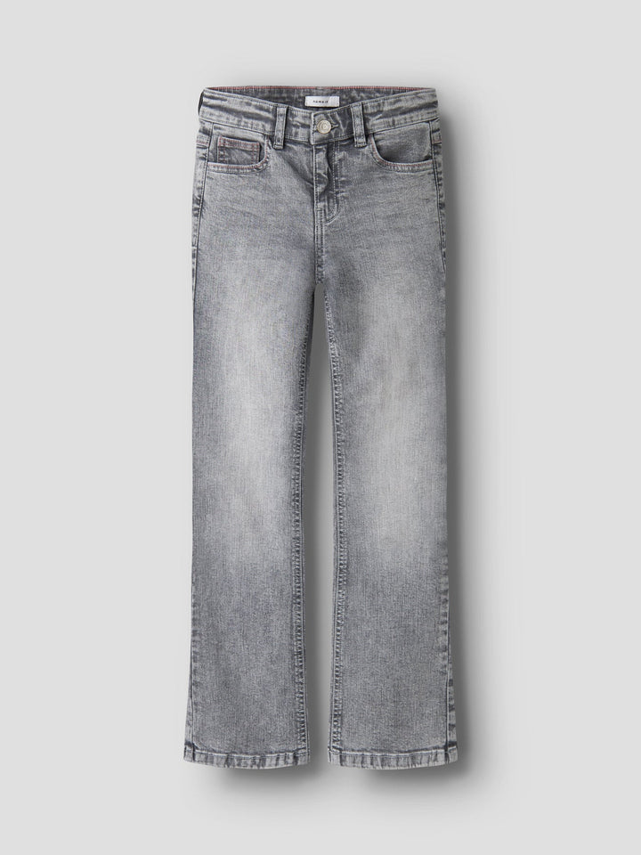 Name It Polly Skinny Bootcut Jeans - Medium Grey Denim for barn - Brobrobrille