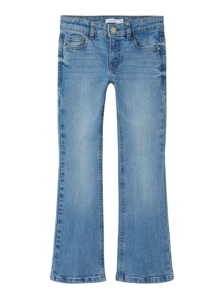 Name It Polly skinny bootcut jeans til jente – Medium Blue Denim for barn - Brobrobrille