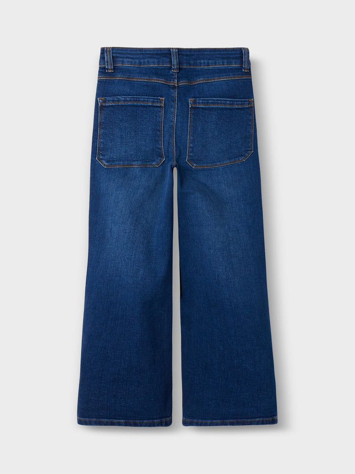 Name it Polly Wide Jeans – Dark Blue Denim for barn - Brobrobrille