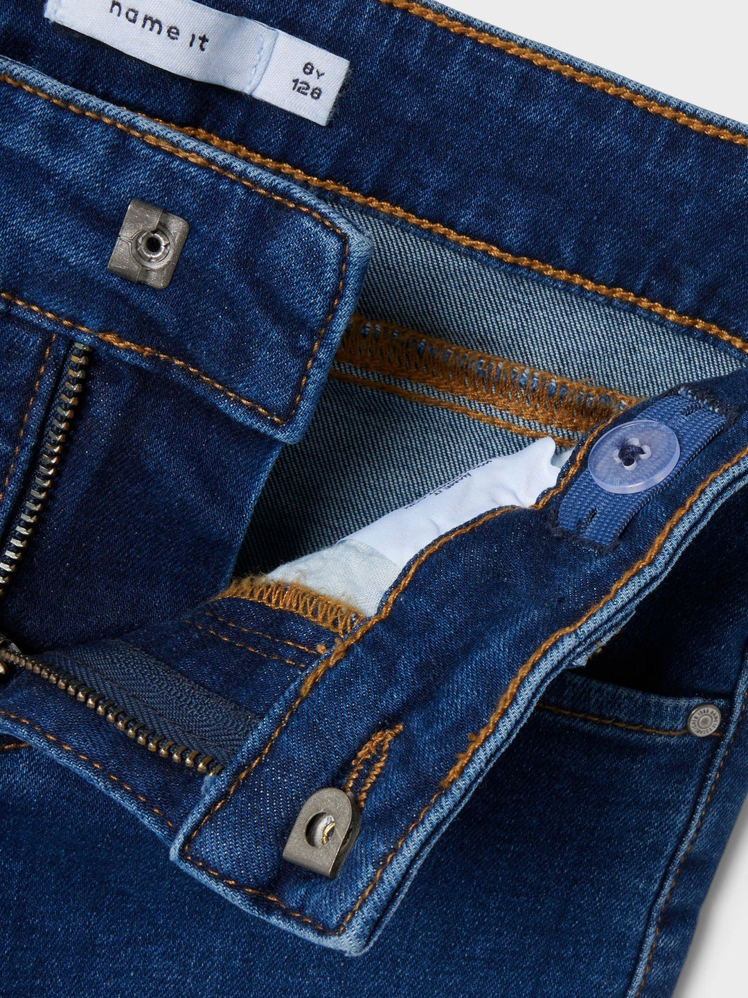 Name it Polly Wide Jeans – Dark Blue Denim for barn - Brobrobrille