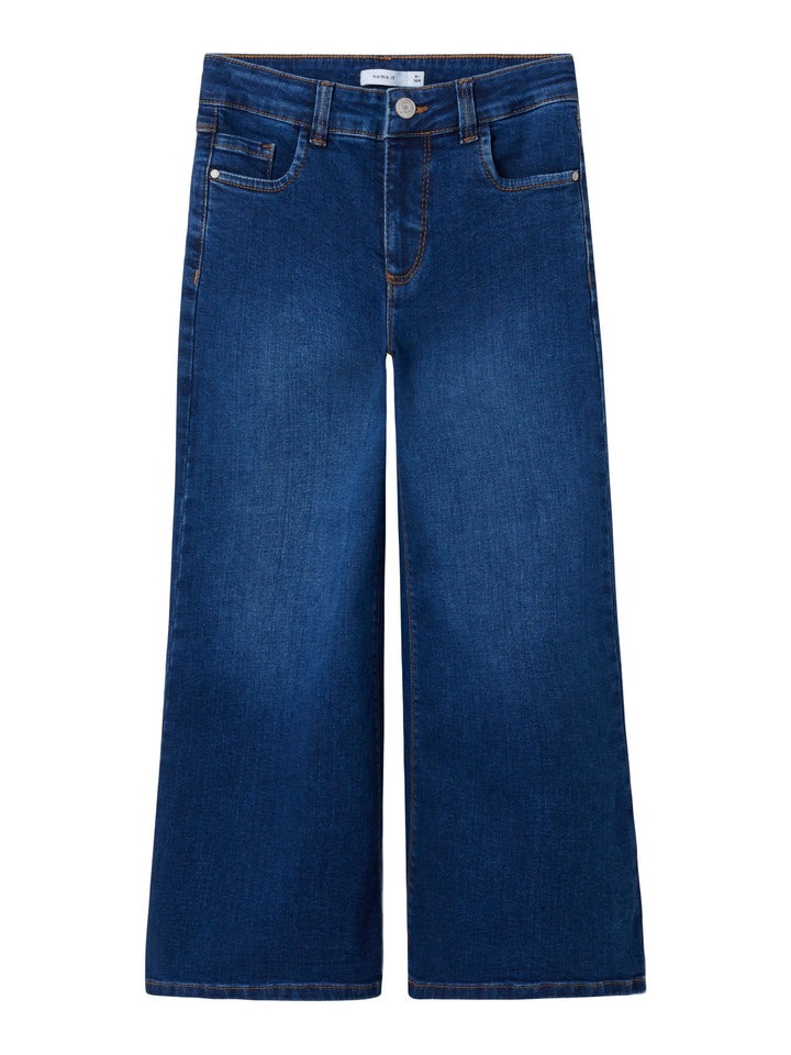 Name it Polly Wide Jeans – Dark Blue Denim for barn - Brobrobrille