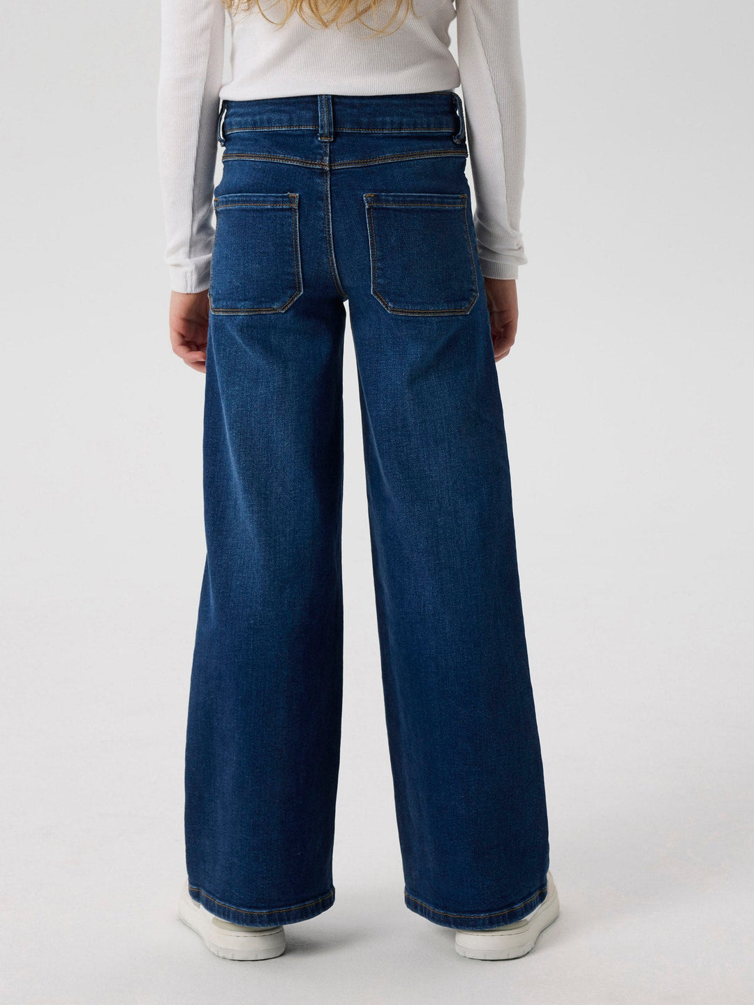 Name it Polly Wide Jeans – Dark Blue Denim for barn - Brobrobrille