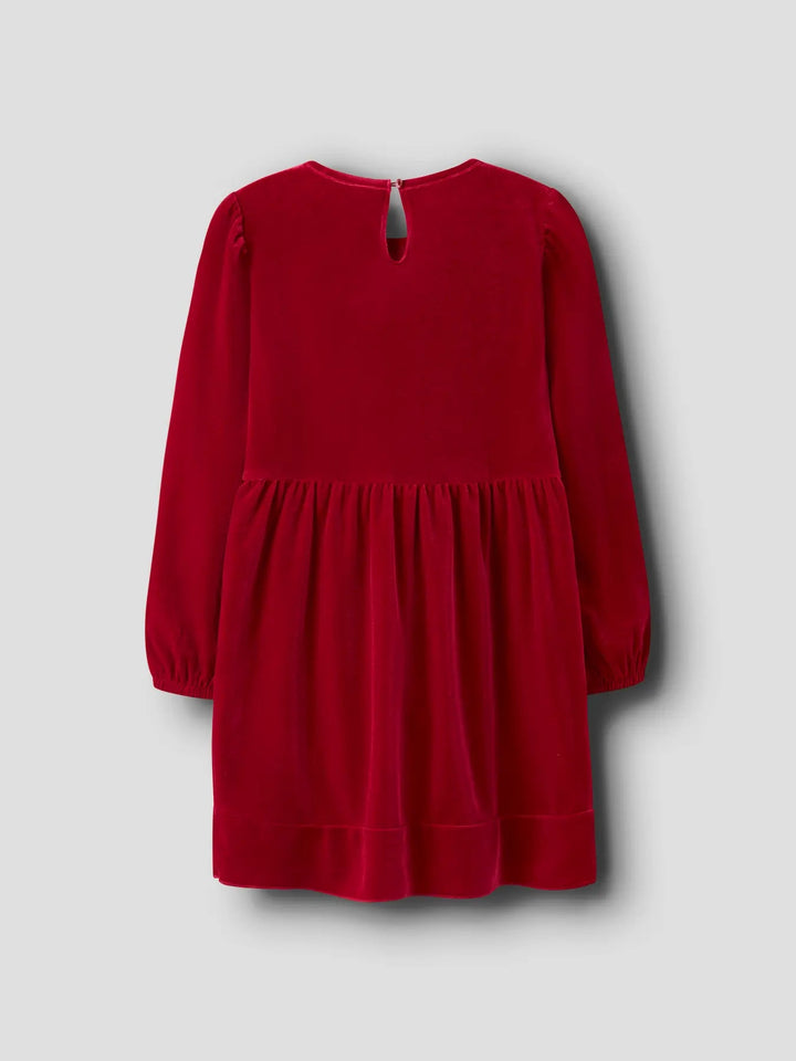 Name It Revelo Velourkjole – Jester Red for barn - Brobrobrille